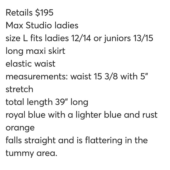 New Max Studio maxi skirt size L - Picture 13 of 14